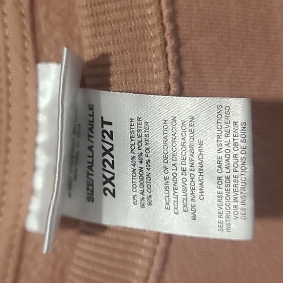 Julie Noire 2X Printed Sweatshirt, Dusty Pink - Picture 3 of 3